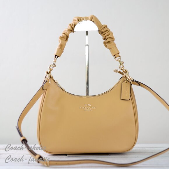 NWT Coach CU126 Teri Hobo Bag Leather Shoulder Bag in Tan - Picture 2 of 12